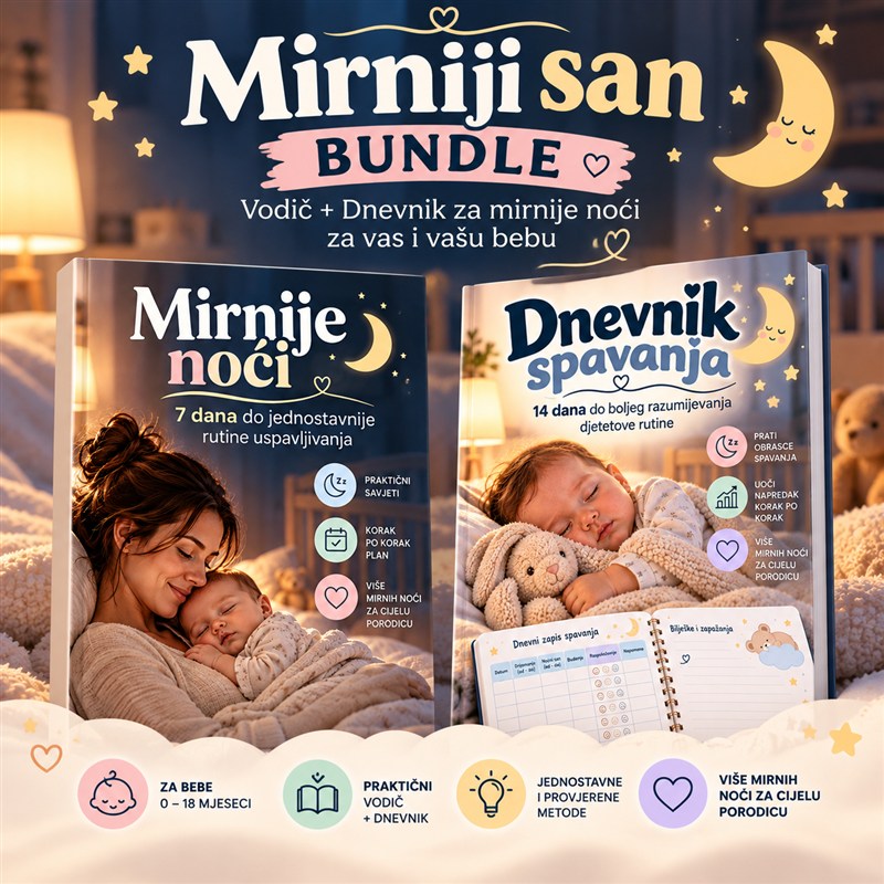 Paket vodiča Mirnije noći i Dnevnika spavanja